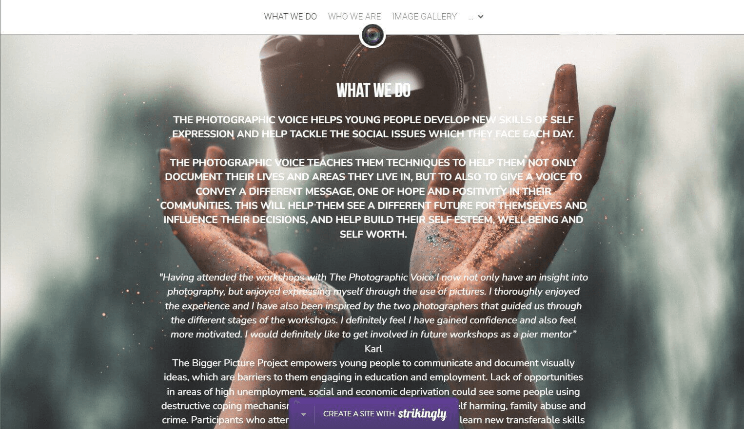 Photographic Voice Strikingly Site Photographic Voice Strikingly Site